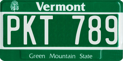 VT license plate PKT789