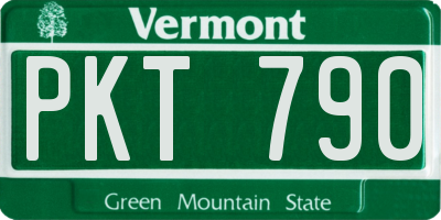 VT license plate PKT790