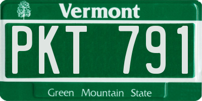 VT license plate PKT791