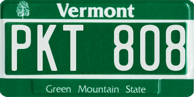 VT license plate PKT808
