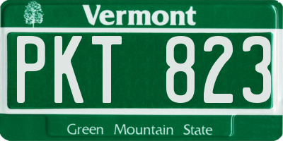 VT license plate PKT823