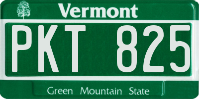 VT license plate PKT825