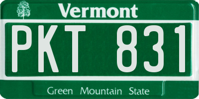 VT license plate PKT831
