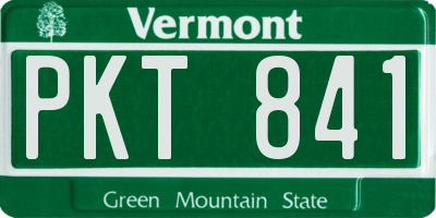 VT license plate PKT841