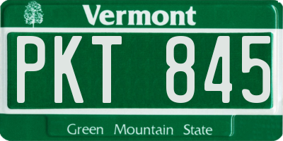 VT license plate PKT845