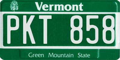 VT license plate PKT858