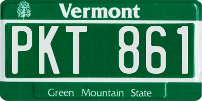 VT license plate PKT861