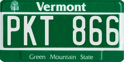 VT license plate PKT866