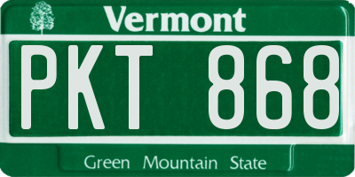 VT license plate PKT868