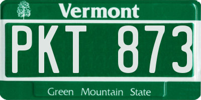 VT license plate PKT873