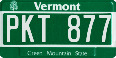 VT license plate PKT877