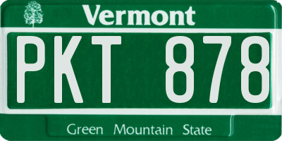 VT license plate PKT878