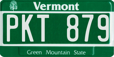 VT license plate PKT879