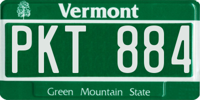 VT license plate PKT884