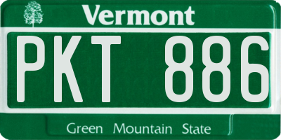 VT license plate PKT886
