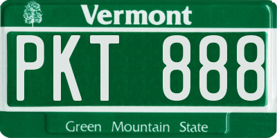 VT license plate PKT888