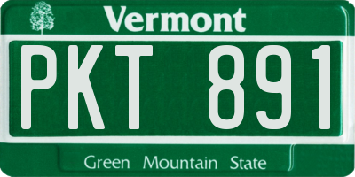 VT license plate PKT891
