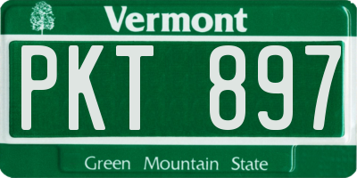 VT license plate PKT897