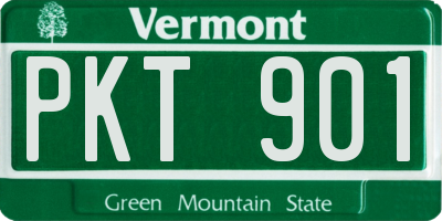 VT license plate PKT901