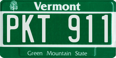 VT license plate PKT911