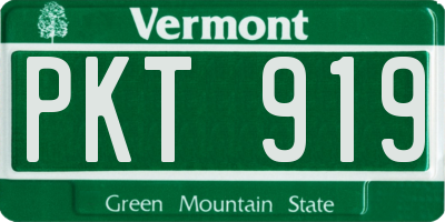 VT license plate PKT919