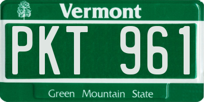 VT license plate PKT961