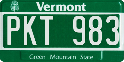 VT license plate PKT983