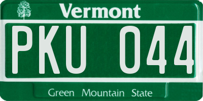VT license plate PKU044
