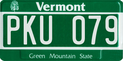 VT license plate PKU079
