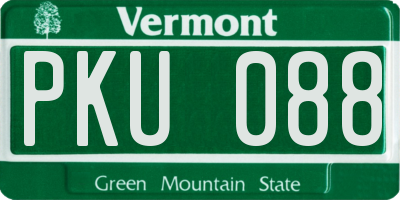 VT license plate PKU088