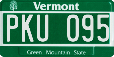 VT license plate PKU095