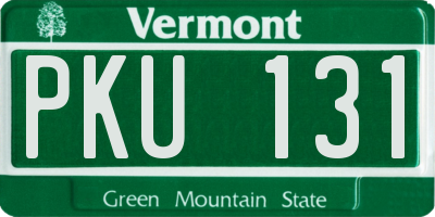 VT license plate PKU131