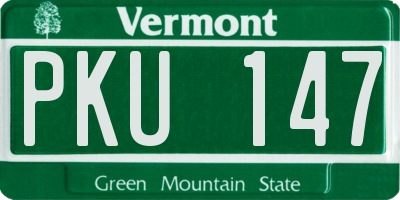 VT license plate PKU147