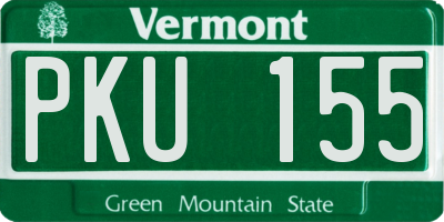 VT license plate PKU155