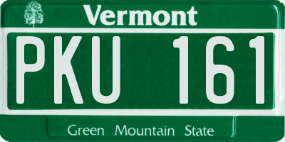 VT license plate PKU161