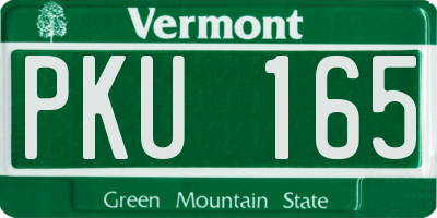 VT license plate PKU165