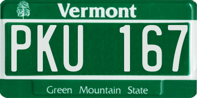 VT license plate PKU167