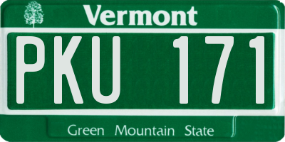VT license plate PKU171
