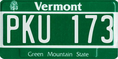 VT license plate PKU173