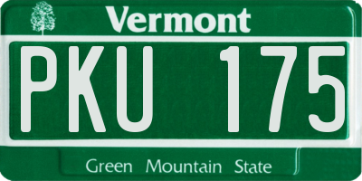 VT license plate PKU175
