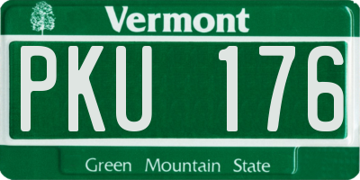 VT license plate PKU176