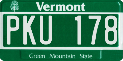 VT license plate PKU178