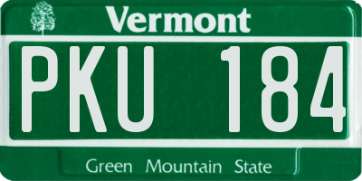 VT license plate PKU184