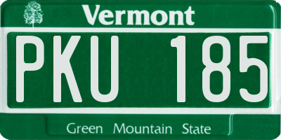 VT license plate PKU185