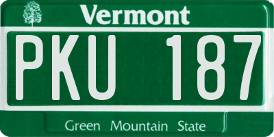 VT license plate PKU187