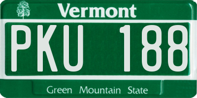 VT license plate PKU188