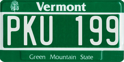 VT license plate PKU199