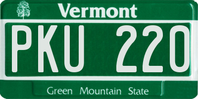 VT license plate PKU220