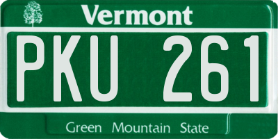 VT license plate PKU261