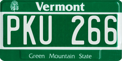 VT license plate PKU266